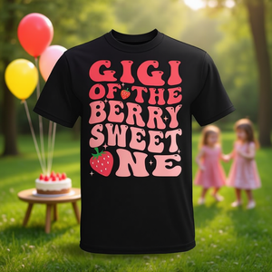 Camiseta de fresa para el primer cumpleaños de Gigi Of The Berry Sweet One - Product Image 3