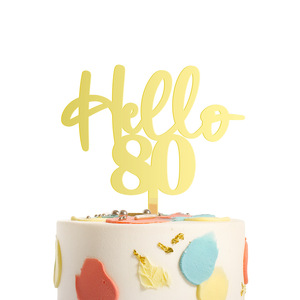 Ello-pastel de <span class=keywords><strong>cumpleaños</strong></span> de <span class=keywords><strong>13</strong></span>, 18, 21, 30, 40, 50, 60, 79 y 80 Y, Decoración - Product Image 6