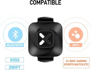Capteur de cadence/vitesse XOSS Vortex sans fil, double mode, étanche IPX7, accessoires de vélo, batterie 500 mAh, compatible avec les ordinateurs - Product Image 6