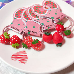 Cute Children's BB Clip <strong>Girl</strong> <strong>Fashion</strong> <strong>Hair</strong> <strong>Accessories</strong> <strong>Hair</strong> Rope Red Strawberry <strong>Hair</strong> Clip - Product Image 2