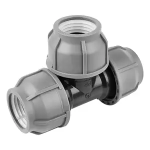 IRRIPLAST PN10 PN16 IRRIGATION WATER SYSTEM BSP PUSH FITTING HDPE PE PIPE FITTINGS TEE HDPE PP COMPRESSION FITTINGS