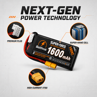Batterie LiPo Battivus SUPER-NANO 4S 1600mAh 14.8V haute puissance 160C pour drones de course FPV Quadcopter – Pack d'alimentation fiable