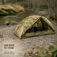 Tente de camping camouflage double couche pour l'extérieur, avec structure en aluminium durable, idéale pour la randonnée et la chasse