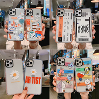 Coque de téléphone antichoc et étanche en TPU+PC avec impression transparente personnalisée, tendance 2026, pour tous les modèles