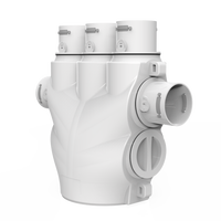 Raccord de tuyau en plastique HVAC pour intérieur, réglable, 1 point, 7, raccord de tuyau PE, séparateur, coude en PVC, raccord de tuyau à 4 voies