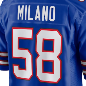 เสื้ออเมริกันฟุตบอลปักลาย17 ALLEN 0 keon coleman 86 Kincaid 58 Milano 88 Dawson knox 4 Cook 3 hamlin - Product Image 4