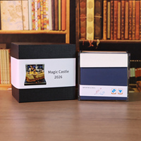 Bloc-notes 3D personnalisé, bloc-notes Hary Magic Castle, calendrier, hibou, train magique, boîte à lumière, papeterie mignonne, cadeau d'anniversaire de Noël pour enfants