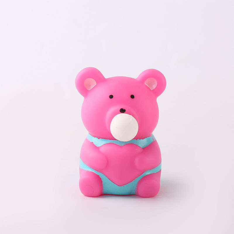 Petit ours coeur rose rouge