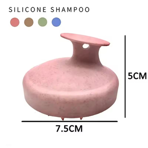 Silicone environmentally friendly shampoo brush head massage claw calf cleaning comb <b>shower</b> brush bathroom set - Product Image 4