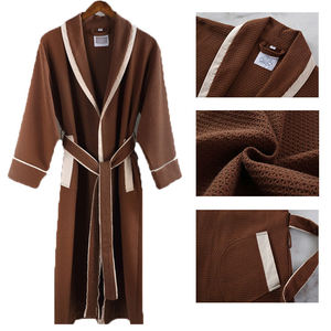 2025 Factory White <strong>Waffle</strong> Hotel Designer Bath <strong>Robe</strong> Unisex 100% Cotton Night <strong>Robe</strong> High Quality Men Or Women <strong>Kimono</strong> Bathrobe - Product Image 4