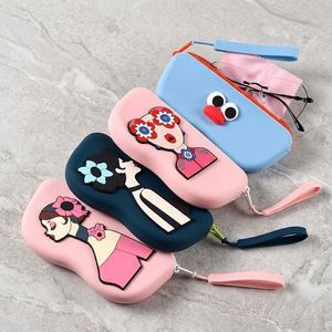 Hot Sale Portable Lightweight <b>Silicone</b> Glasses Case, <b>Waterproof</b> Dustproof, Custom Pattern DIY Minimalist Sunglasses Storage Bag - Product Image 1