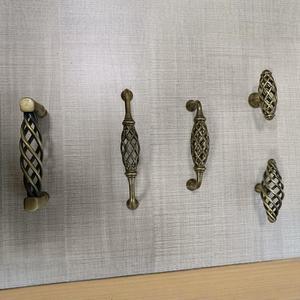 European Style Birdcage Cabinet Handle Iron Alloy <b>Black</b> Single Hole Durable Furniture Hardware - Product Image 2