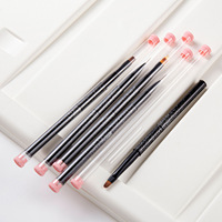 Pinceau de dessin pour nail art noir, stylo de peinture UV pour gel, pinceau à rayures pour fleurs, outils de manucure