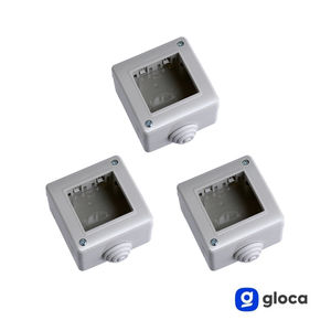 Set di 3 scatole di giunzione Gloca in plastica IP40 per la serie Matix - Product Image 3