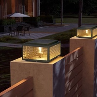 Haute qualité moderne minimaliste poste porte principale lampe moderne extérieur pilier lumière eau à motifs verre parc lampe pilier