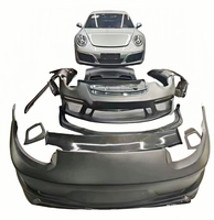 Adecuado para Porsche 991 911 Modificado GT3RS, Parachoques Delantero y Trasero de Fibra de Carbono Semi, Cubierta de Placa Protectora
