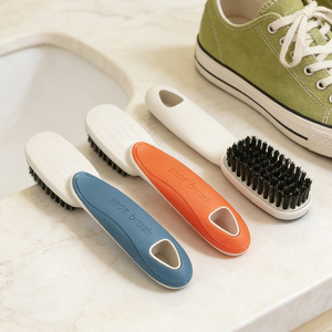 Cepillo para limpiar zapatos, cepillo para zapatos con mango largo, cerdas rígidas, cepillo de limpieza multifuncional, para el hogar a diario - Product Image 1