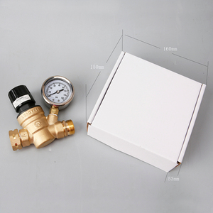 Vanne <span class=keywords><strong>de</strong></span> réduction <span class=keywords><strong>de</strong></span> <span class=keywords><strong>pression</strong></span> en laiton sans plomb PEIFENG avec manomètre à liquide et filtre intégré pour chaudière et camping-car - Product Image 1