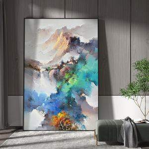 Tranh mực kiểu Trung Quốc Mới tranh tường lớn phong cảnh trừu tượng hiện đại treo nghệ thuật phòng khách văn phòng hành lang lối vào trang trí - Product Image 3