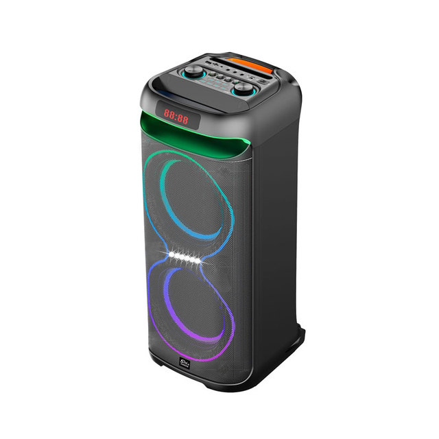 ZQS8258 8 Inch Portable for Bluetooth Karaoke Speaker Big Power Original Party Box HiFi Outdoor Karaoke Trolley Speaker