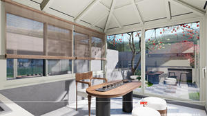 Véranda solaire autoportante triangulaire quatre saisons en verre pour chambre et patio, avec cadre en aluminium double, pour usage résidentiel extérieur en hiver - Product Image 2