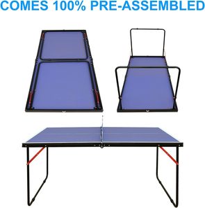 Mesa de Ping Pong/Tenis de Mesa Plegable Portátil con Marco de Acero MDF, Ecológica, Certificada por la CE, para Uso en Interiores/Exteriores - Product Image 4