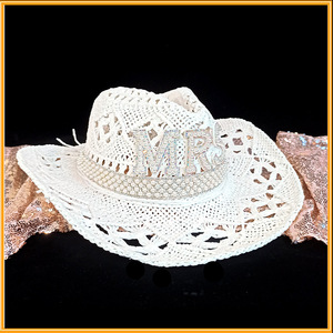 Offre Spéciale printemps et été creux BRIDE chapeaux de mariage pour les femmes <span class=keywords><strong>chapeau</strong></span> de paille tissé à la main fête de mariée chapeaux de mariée - Product Image 2