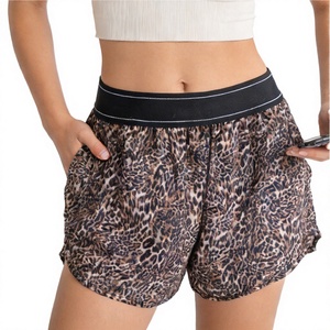 Shorts de sport pour femmes Lu Sporty, taille haute, élastiques, extensibles, pantalons de yoga, respirants, avec poches, polyester, élasthanne - Product Image 3