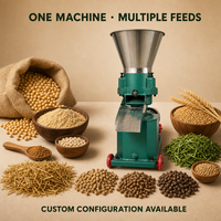 Machine à granulés d'aliments pour animaux de ferme, type D, rotative, à moteur électrique, compacte et conviviale pour l'utilisation, idéale pour poulets et lapins.