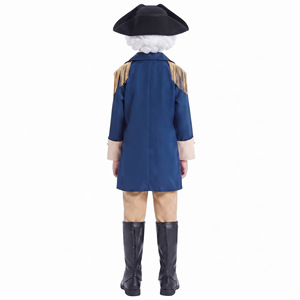 Disfraz de Presidente para Niños, Azul y Marrón, con Sombrero y Peluca, para Niños, Fiesta de Halloween, Actuación - Product Image 4