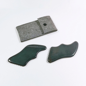 HY Bonne Qualité Bois Thérapie <span class=keywords><strong>Shua</strong></span> Rose Quartz <span class=keywords><strong>Gua</strong></span> Sha Ensemble Véritable Jade Bian Pierre GuaSha - Product Image 6