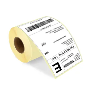 定制尺寸75 * 120毫米热纸卷贴纸直接热标签标签运输标签热纸卷