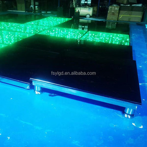 Plancher LED pour scène, plancher LED pour la danse, danse 3D, mariage, fête, DJ, discothèque, pub, scène, plancher en miroir de verre, contrôle DMX512, lumière de danse - Product Image 4