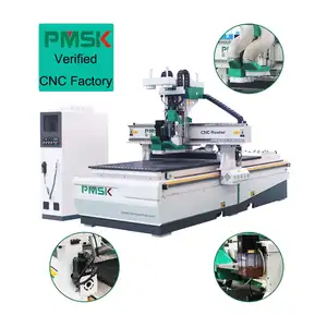 Double Spindle Drill Group And Tool Change Atc Cnc Wood Router 1325 Woodworking Engraving Machine For Furniture Production Line