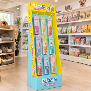 Pet Accessory <b>Hook</b> Floor <b>Display</b> Rack, Reinforced Corrugated Stand Accepting Bespoke ODM OEM Designs for Pet Boutique Layout - Product Image 2