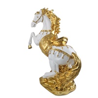 Sculpture de cheval d'intérieur de bureau du zodiaque chinois, décoration artisanale, sculpture d'animal personnalisée, statues de cheval en résine, 2023