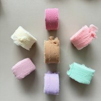 Ruban en organza de chiffon solide 30 mm (1 1/4 pouce) – Vente en gros, ruban artisanal coloré à motif floral pour emballage cadeau