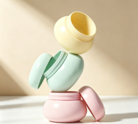 Bocaux en plastique scellés sur mesure en usine, 50g, 100g, 230g, pour baume nettoyant, crème pour les pieds, crème de massage et hydratant