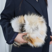 Sac bandoulière de luxe personnalisé en vraie fourrure de renard pour femme, avec sangle réglable, boucle métallique, sac à main en peluche, supporte la personnalisation du logo OEM