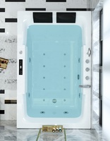 Baignoire spa autoportante en acrylique avec hydromassage et fonction surf
