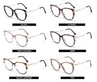 Monture de lunettes surdimensionnée œil de chat pour hommes et femmes, monture optique anti-lumière bleue avec verres transparents