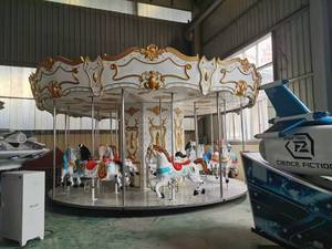 Grande carrousel électrique d'extérieur pour enfants, construction en fibre de verre et métal, utilisation intérieure/extérieure, centre commercial, amusement - Product Image 4