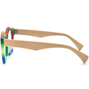 Borregls nhiều màu Matte Acetate kính khung phụ nữ thời trang Cat Eye Kính mắt quang học cảnh tượng quá khổ Cateye Eyewear 19375 - Product Image 5