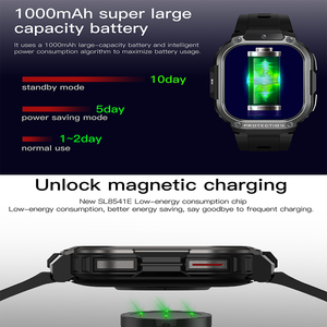 Đồng hồ thông minh DM63 1000mAh pin lớn HD AMOLED 4G 5G Sim Wifi theo dõi sức khỏe. Tính năng camera email la bàn nhịp tim - Product Image 6