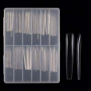 Ongles Conseils <span class=keywords><strong>Gel</strong></span> Transparent Doux X Clair <span class=keywords><strong>Capsule</strong></span> Extra Court Couvre Carré Français Pointe Double Forme Artificielle Presse Pleine Couverture Ongles - Product Image 5