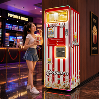 Máquina Expendedora de Palomitas de Maíz Inteligente Digital 24H con Pantalla Táctil, Autoservicio, Totalmente Automática, con Pago en Efectivo y Tarjeta
