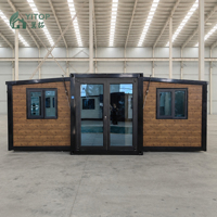 Maisons conteneurs de luxe, usine chinoise, maison conteneur pliable en acier moderne extensible, villa préfabriquée 2-3 chambres pour usage commercial