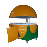 2024 Forme orange et forme de pastèque remorque de nourriture mobile, koisk de nourriture, chariot de vente de nourriture