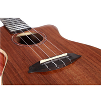 China Factory Made High Quality Solid Top Cutaway KOA Ukulele Concert Ukulele Electric 23 Inch