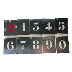 Stencil per incisione con lettere Stencil e set di Figure 35 40 50 60 70 100mm modello di metallo per taglio lettere